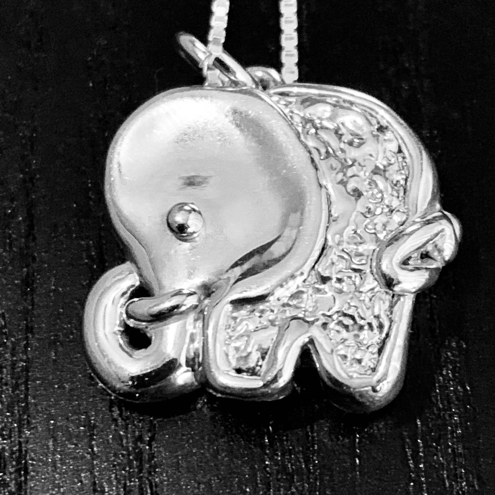 J.E.M. .925 Signed Elephant Pendant Necklace